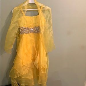 Kids formal gown worn twice kept in dress cover